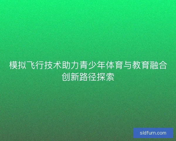 模拟飞行技术助力青少年体育与教育融合创新路径探索